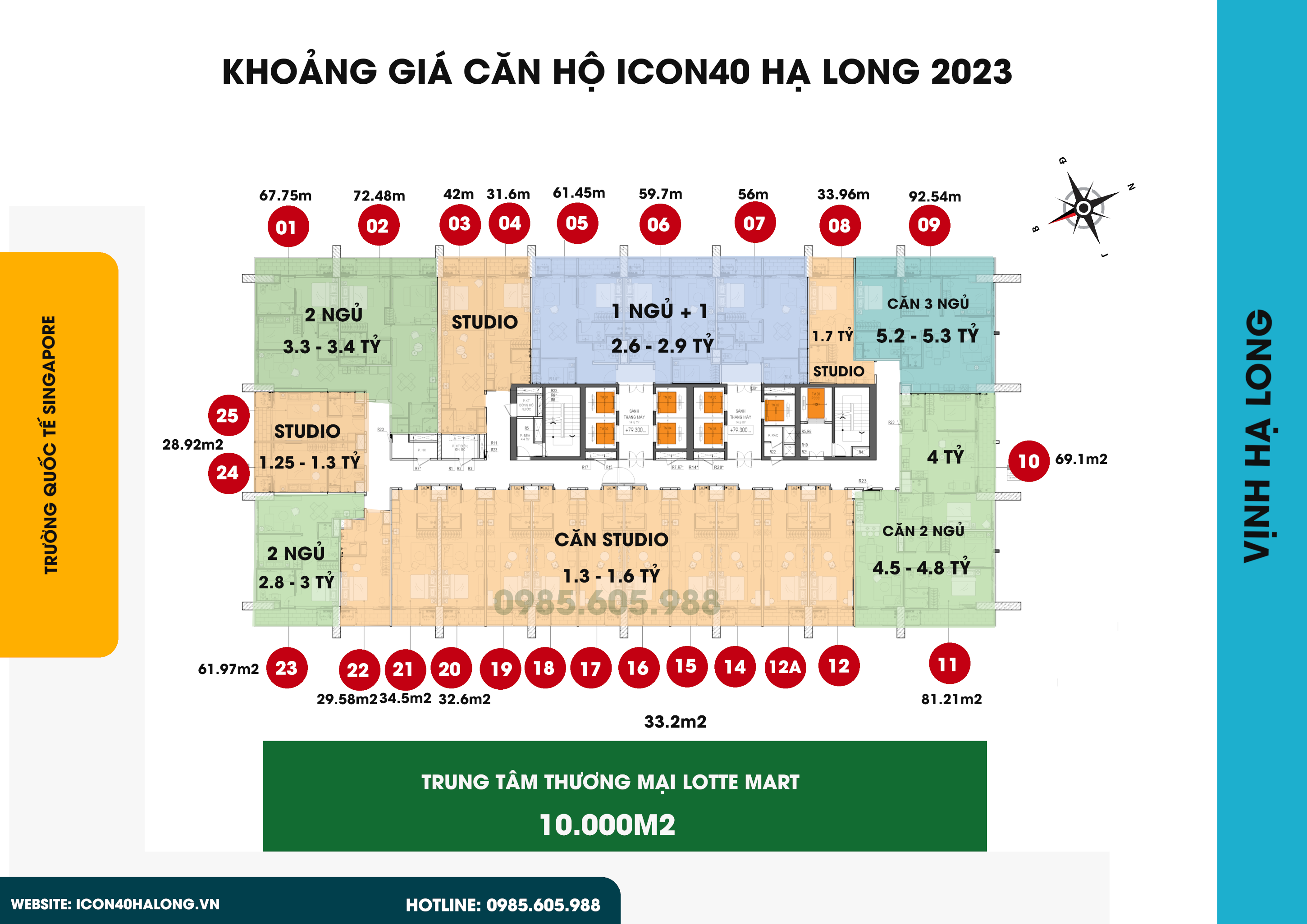 Khoảng giá bán Icon40 Hạ Long mới 2023